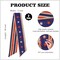 2PCS Patriotic Wreath Sash for Front Door, 5" W × 56" L Multi‑Layer Red White Blue Stars and Stripes Rose Bow Ribbon for 4th of July & Memorial Day Home Decorations